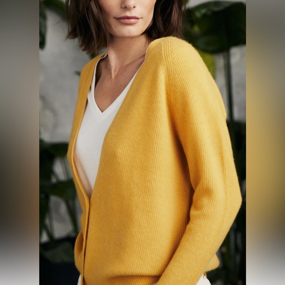 Theory Sweaters - Theory‎ Mustard Yellow Women's Cardigan